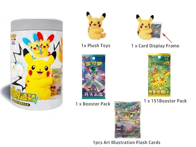 Pokemon Chinese Nuzzle Cheeks Plush Card Display Gift Box One Blind Box